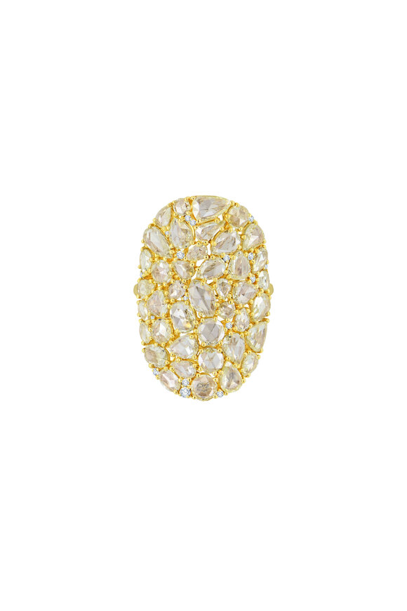 Sutra Yellow Gold All Diamond Ring