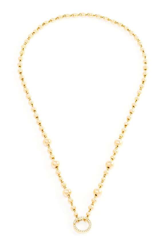 Jenna Blake 18k Yellow Gold Ball Charm Chain Necklace