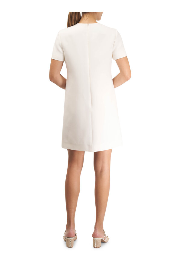 Valentino Ivory Solid Crepe Couture Mini Dress - view 3