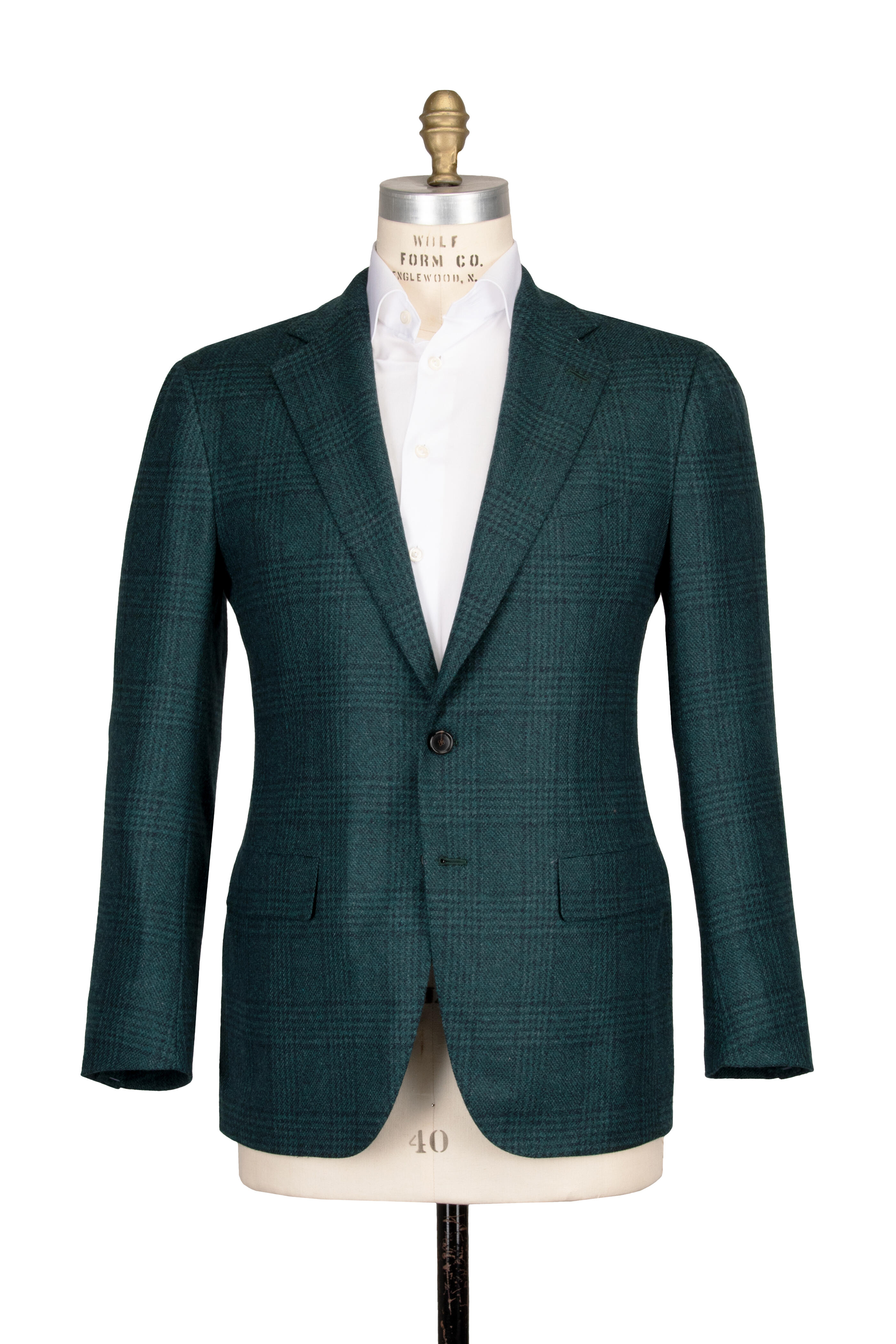 Cesare Attolini - Dark Teal Plaid Cashmere Sportcoat