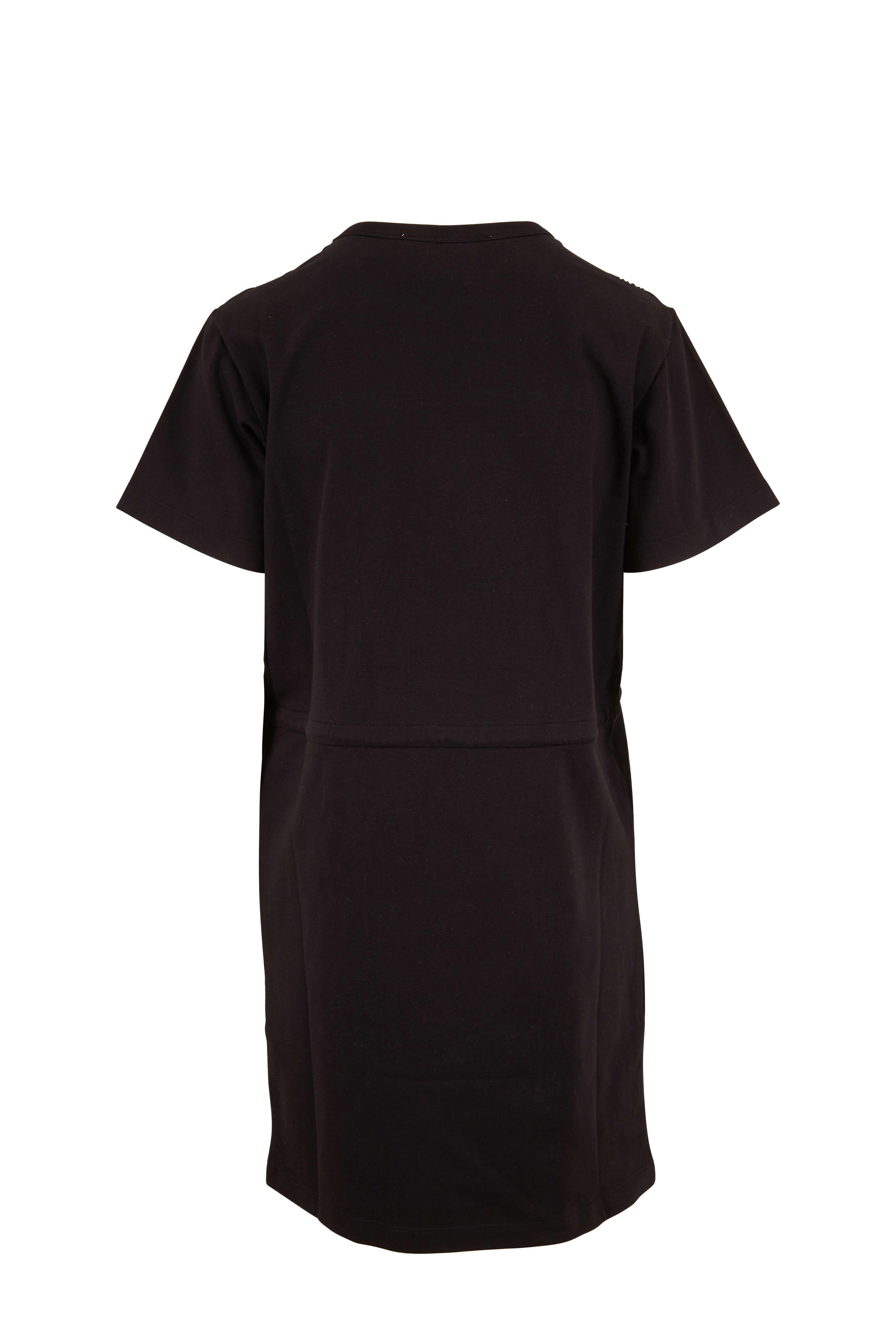 See by Chloé - Black Cotton Short Sleeve Drawstring Waist Dress