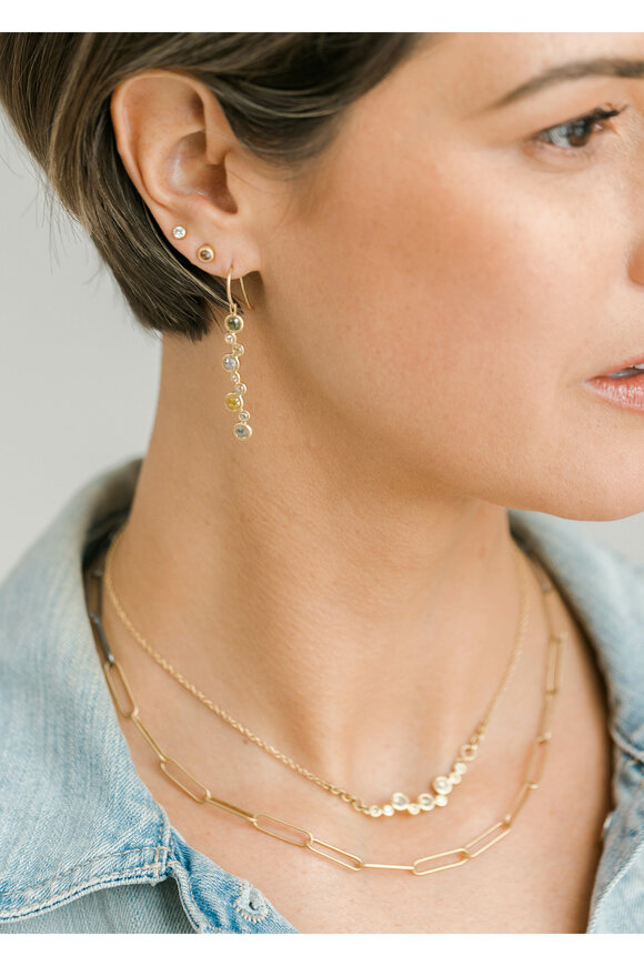 Kate Maller Diamond Bloom Rose Cut Diamond Drop Earrings