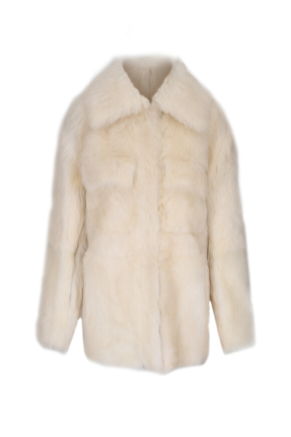 Khaite Iana Cream Toscana Shearling Jacket