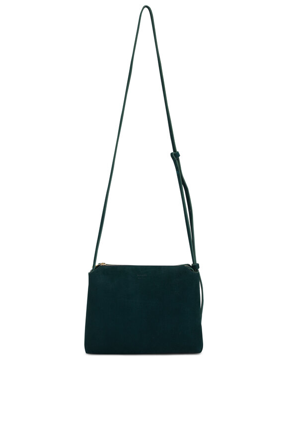 Khaite - Lina Green Suede Crossbody Bag 