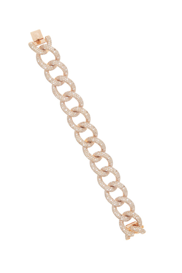 Kai Linz - 18K Rose Gold Diamond Link Bracelet