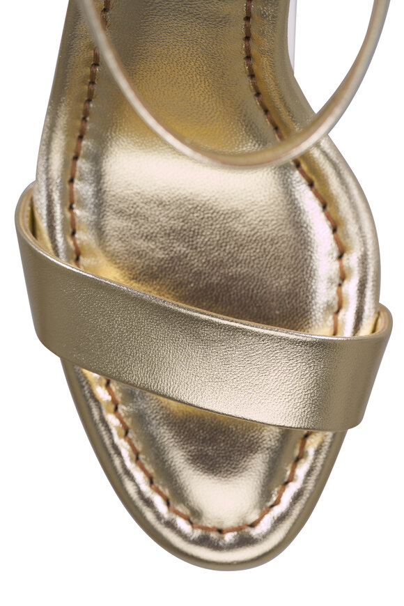 Christian Louboutin Jane Platino Laminated Leather Sandal, 85mm - view 5
