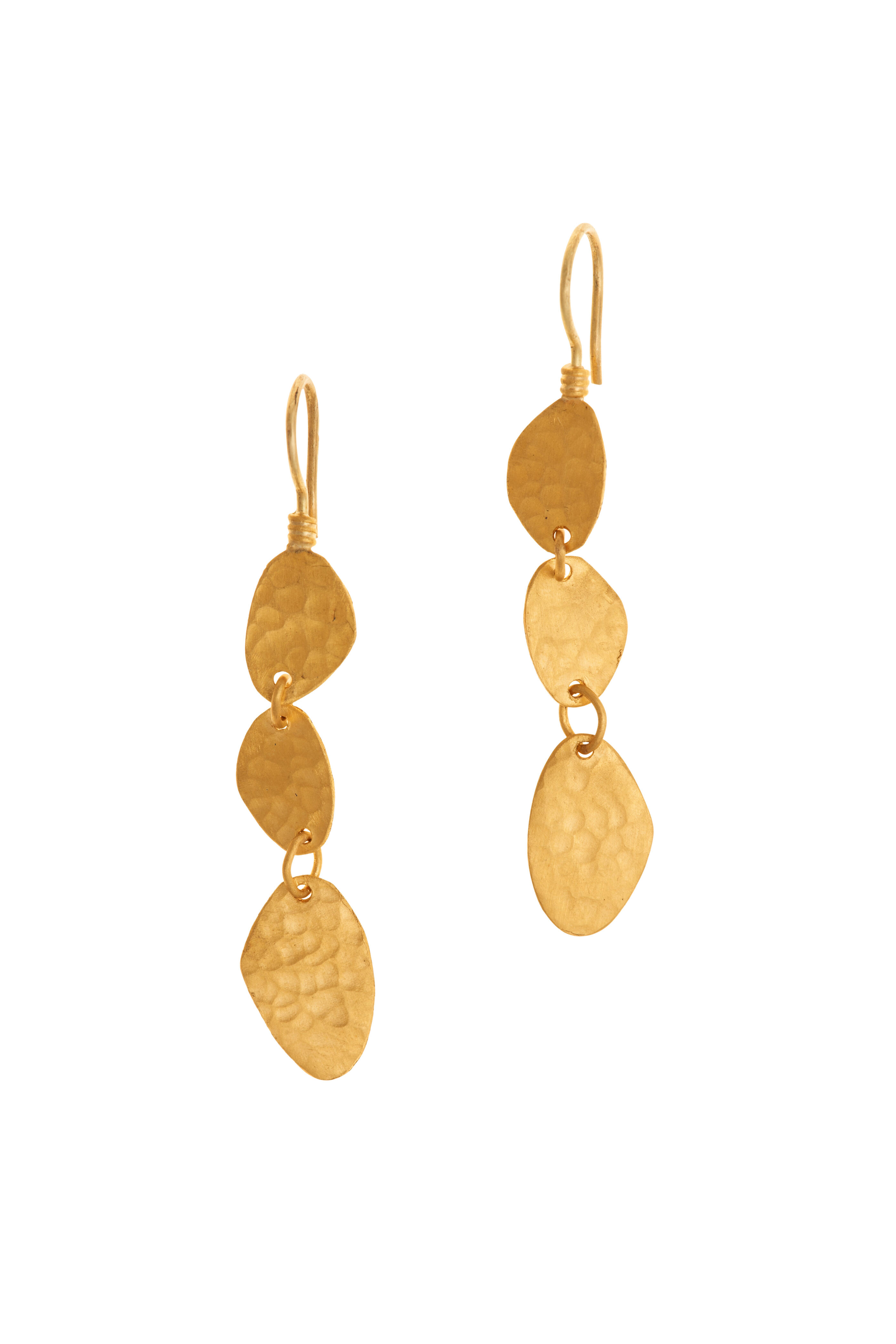 Yossi Harari - Yellow Gold Drop Earrings