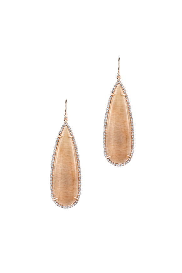 Irene Neuwirth - Rose Gold Amazonite Diamond Earrings
