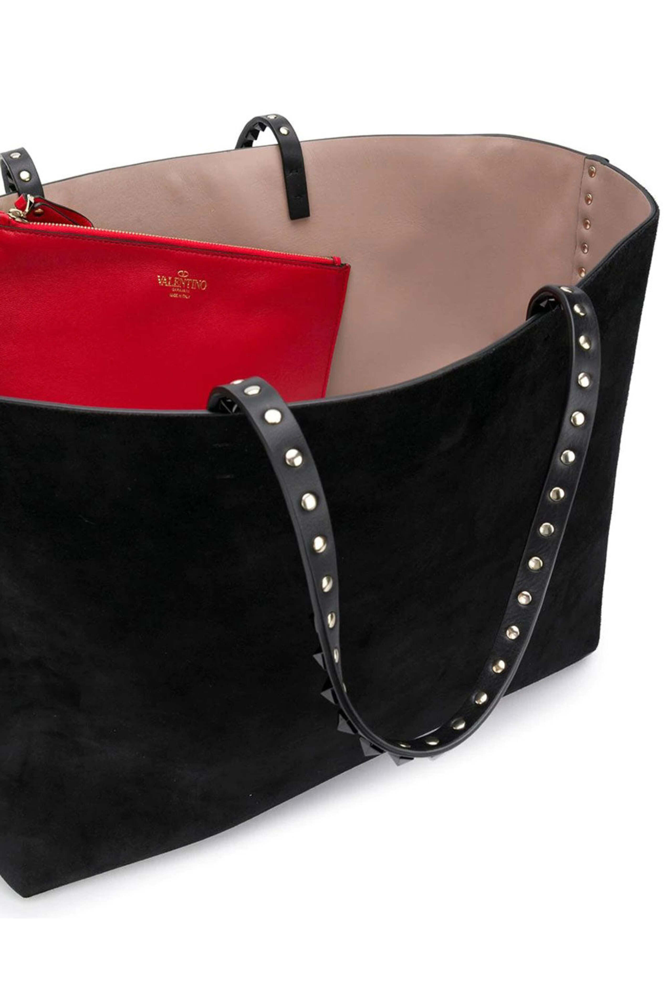 Valentino Garavani - Rockstud Leather Tote in Black