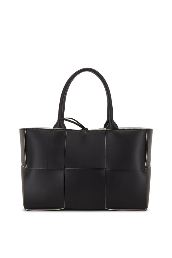 Bottega Veneta - Black & White Woven Leather Tote