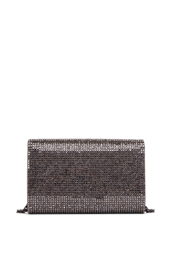 Judith Leiber Couture - Fizzy Hematite Crystal Bead Chain Clutch