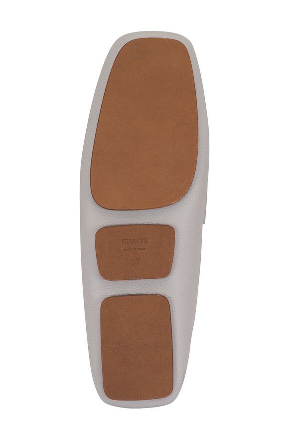 Khaite - Billy Light Gray Leather Loafer