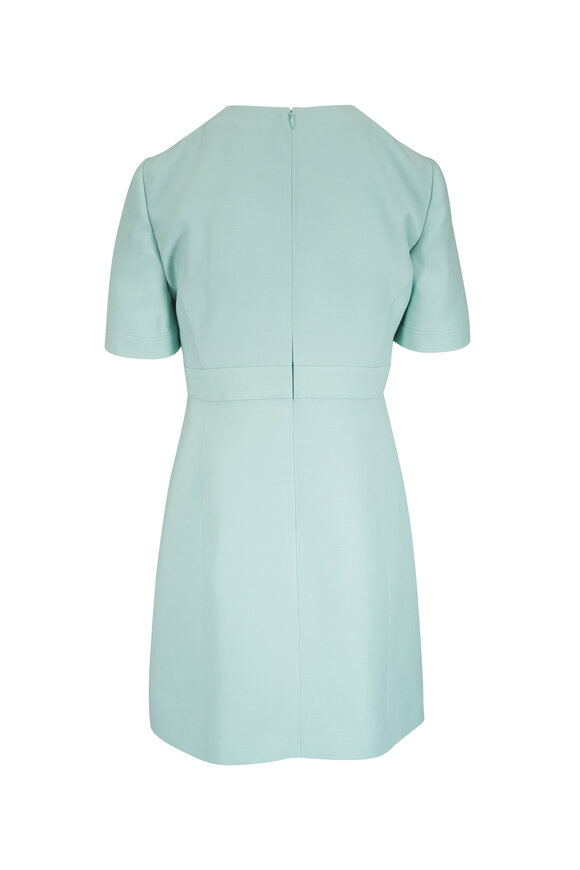 Valentino Celadon Wool & Silk Mini Dress - view 3
