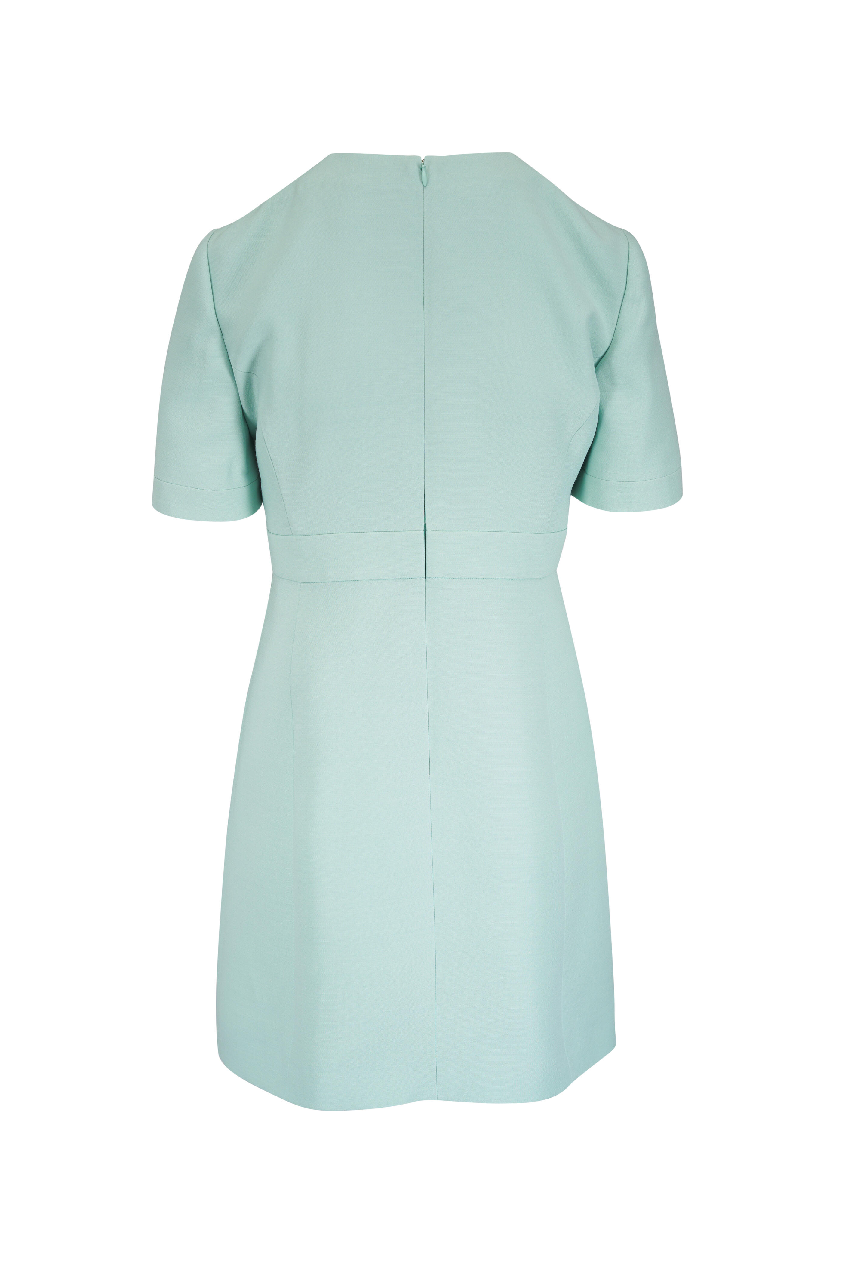 Valentino - Celadon Wool & Silk Mini Dress - view 4