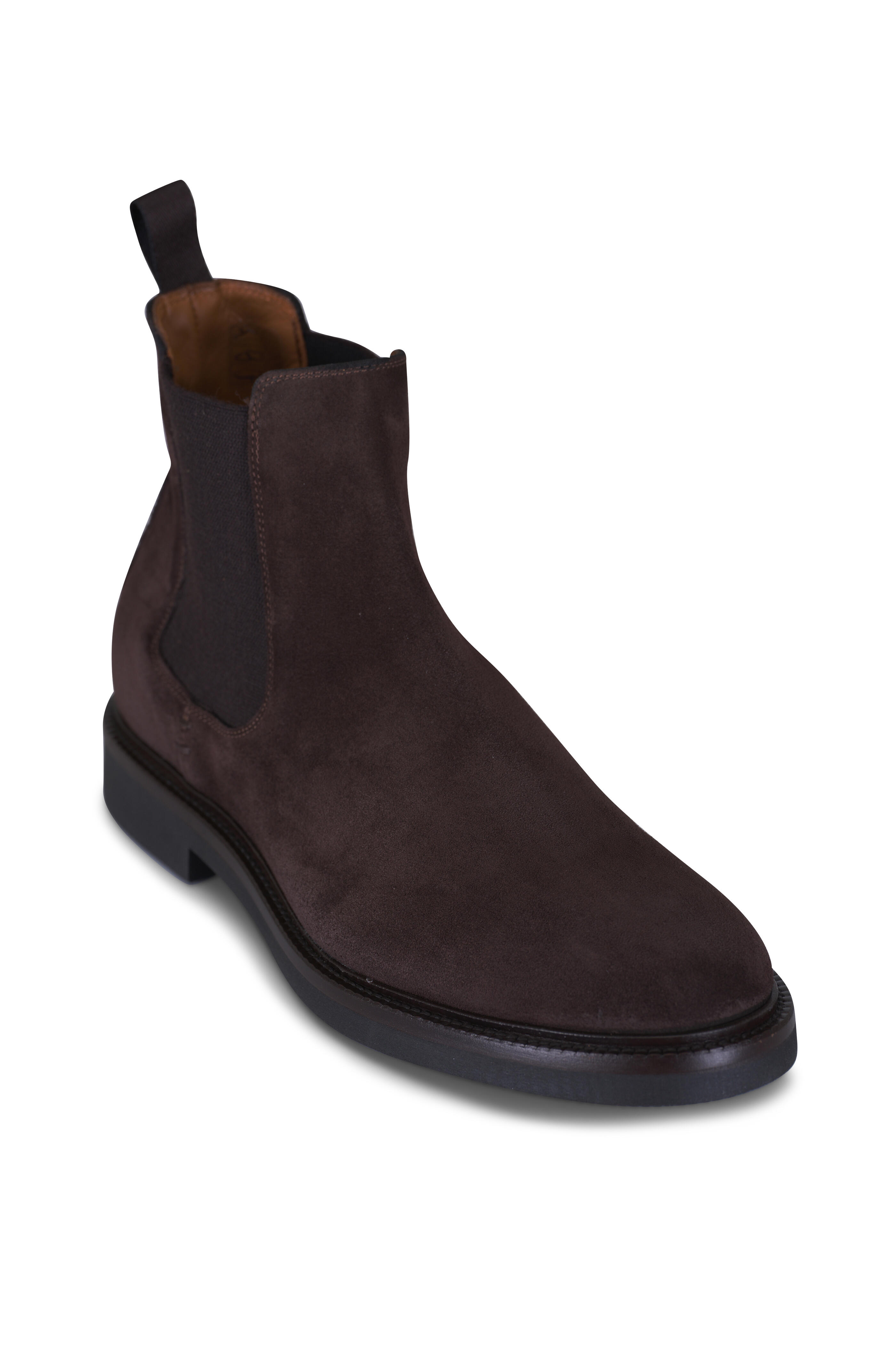 Aquatalia - Prospero Dark Brown Suede Chelsea Boot