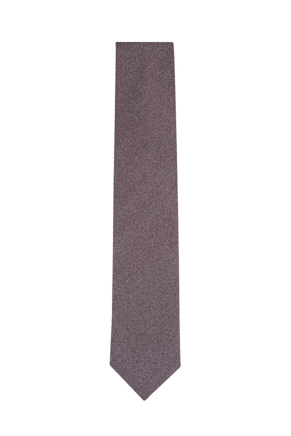 Canali Brown Silk Necktie - view 1