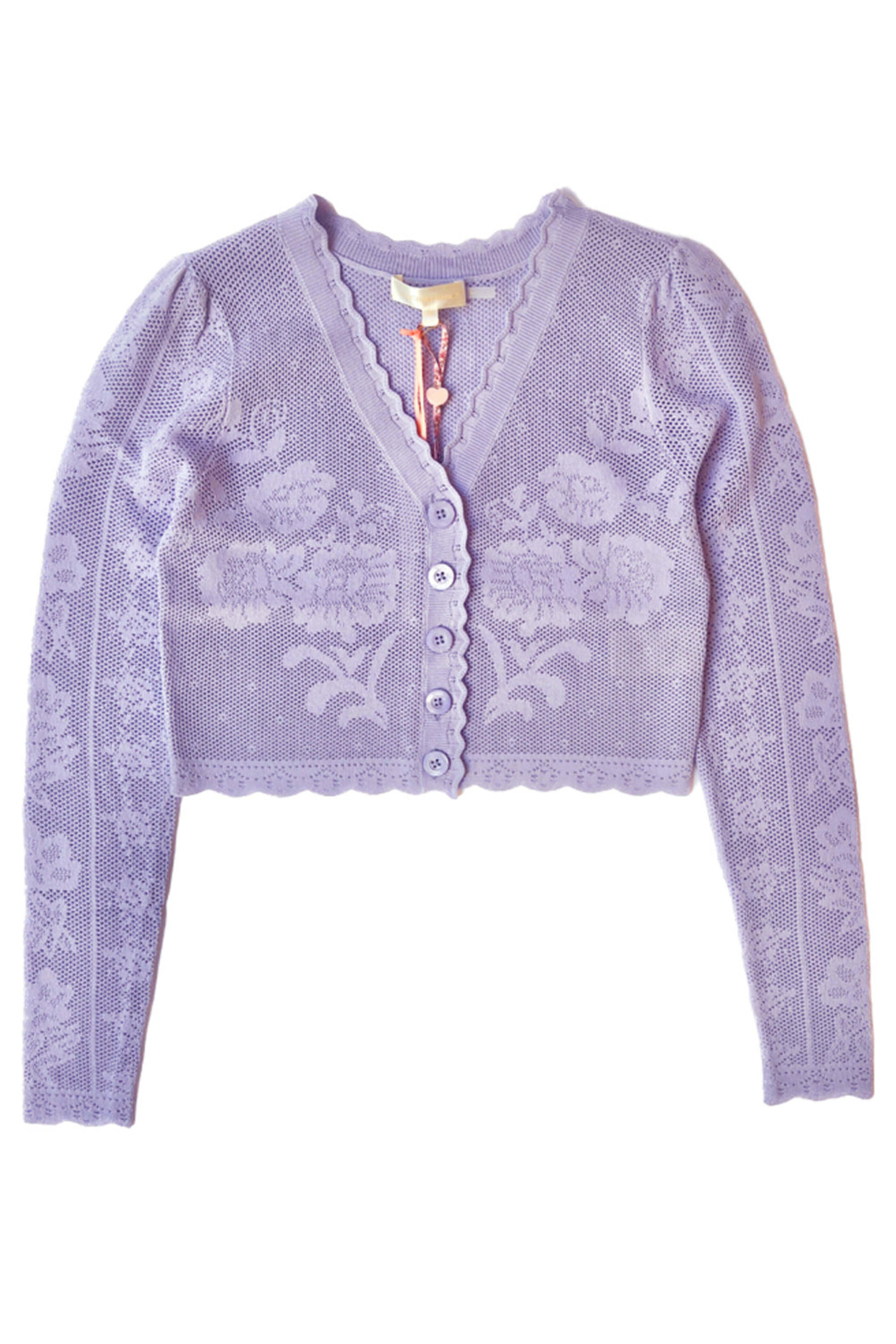 Loveshackfancy - Lavendar Arabesque Cardigan | Mitchell Stores