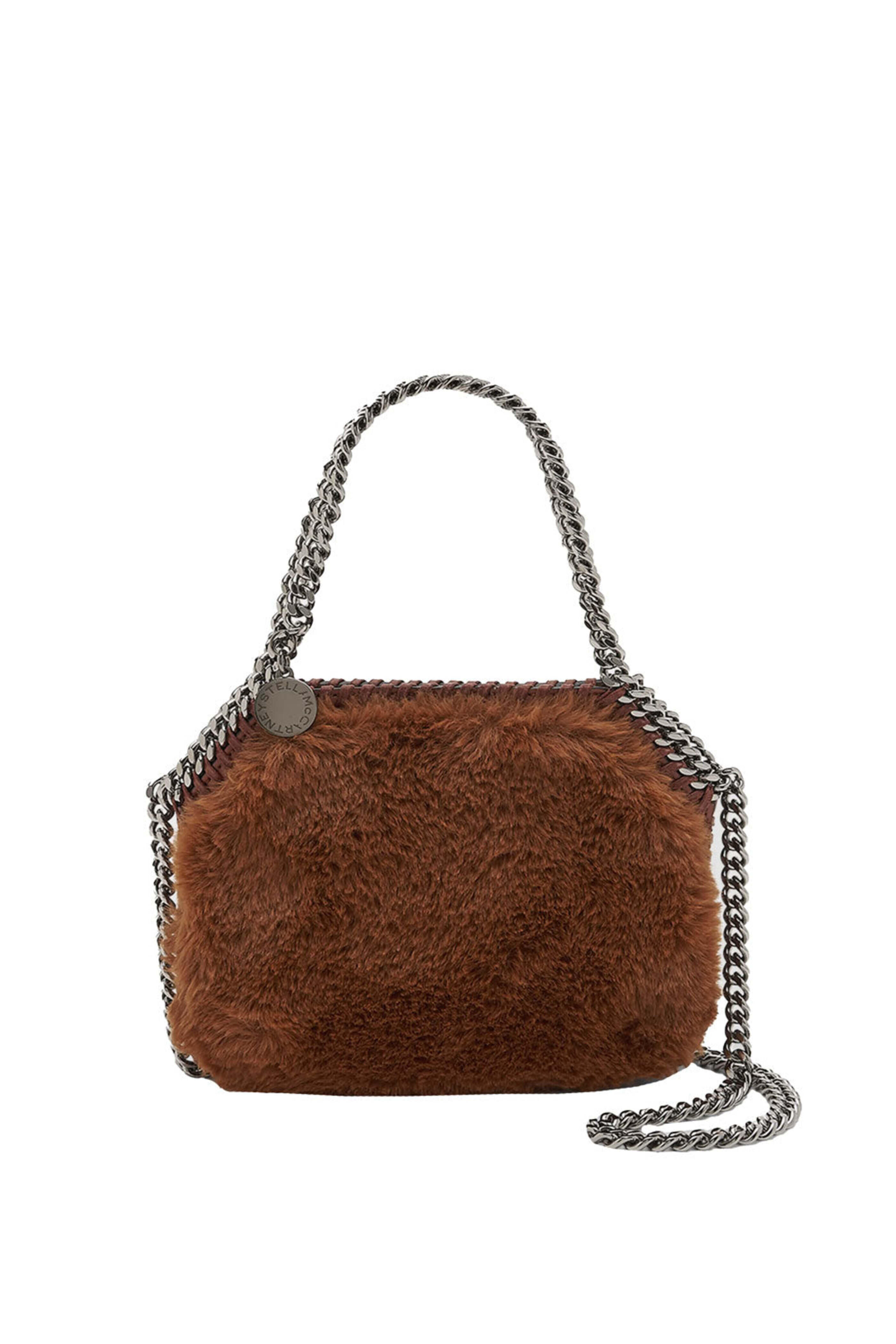 Stella McCartney - Falabella Faux Shearling Shoulder Bag in Ginger