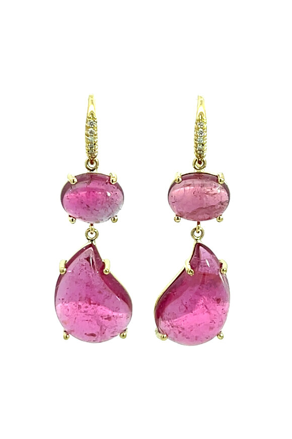 Lauren K 18k Yellow Gold Tourmaline & Diamond Joyce Earring