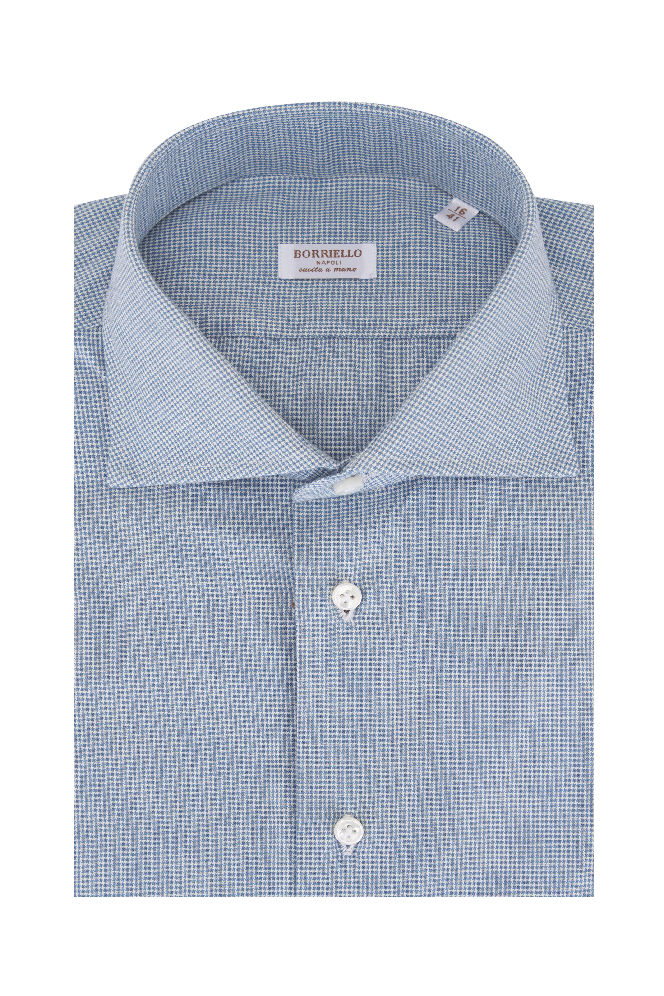 blue houndstooth dress shirt Men's Blue Houndstooth Dress Shirt (Performance Button Down)  Twillory