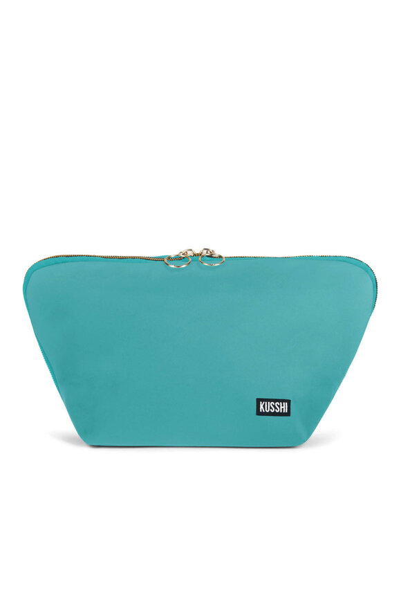 Kusshi Large Vacationer Blue & Orange Makeup Bag