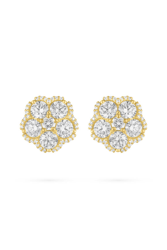 Paul Morelli 18k Yellow Gold Diamond Wild Child Stud - view 1
