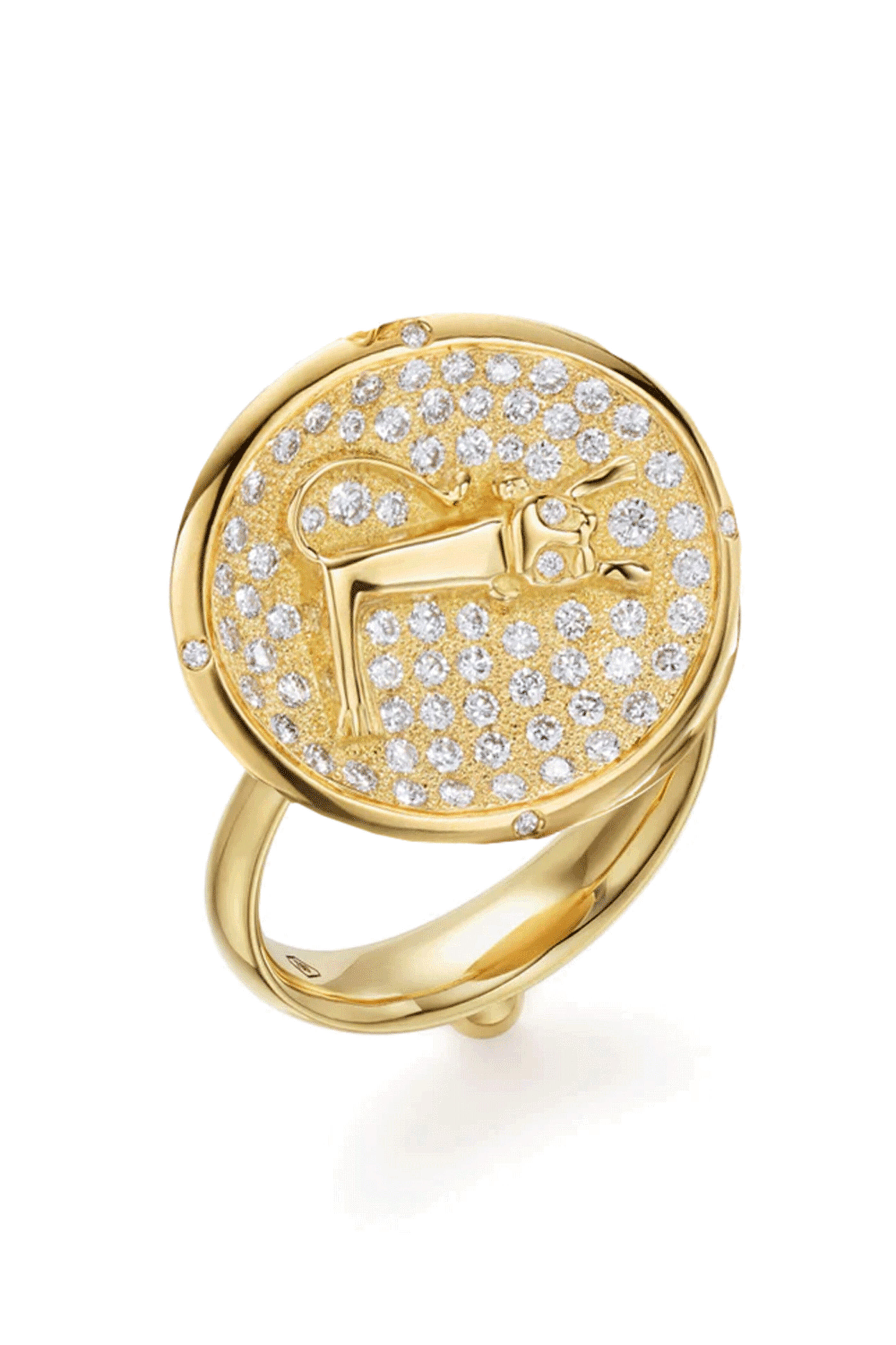 Temple St. Clair - Pavé Diamond Lion Ring