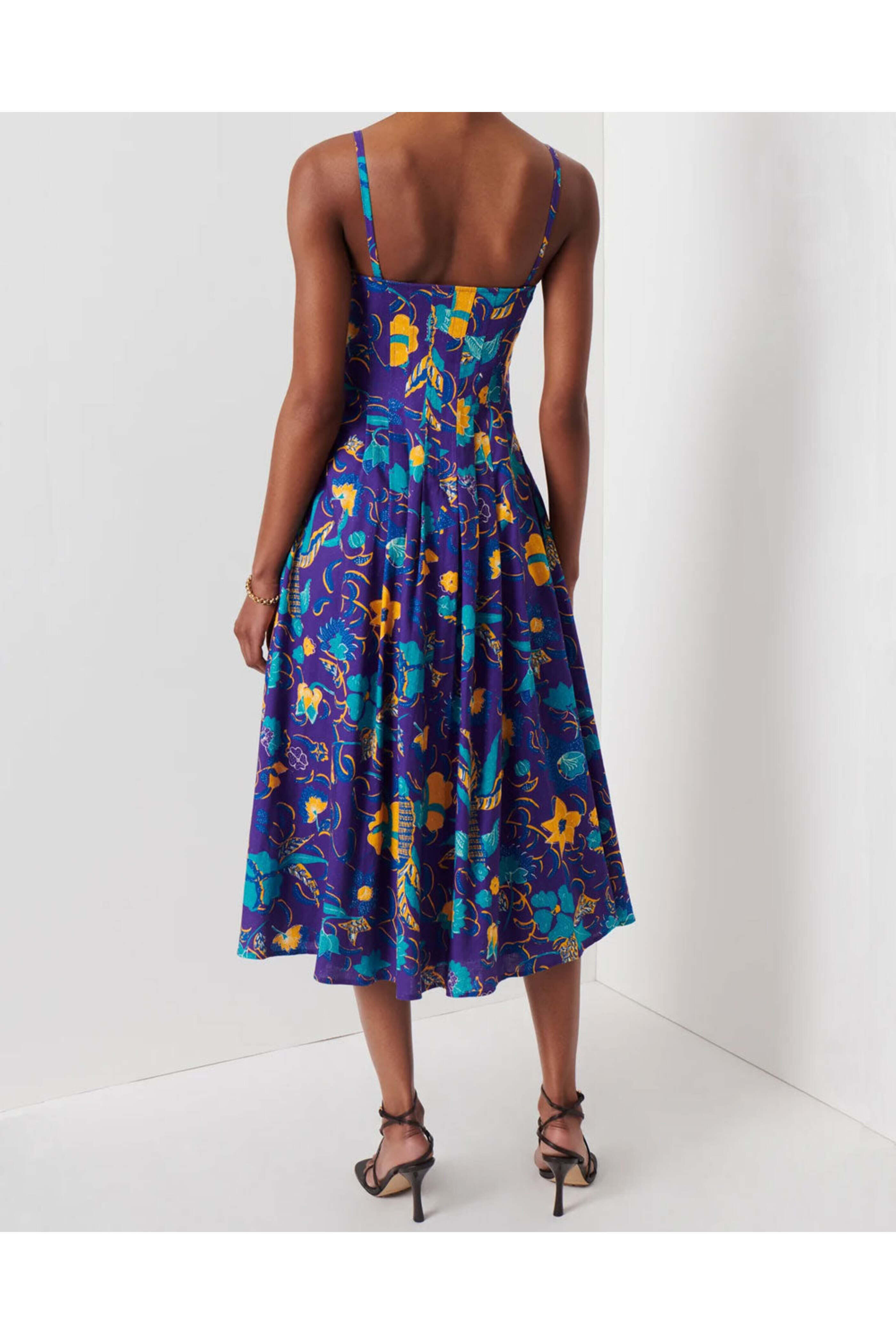 Derek Lam - Purple Reef Aline Midi Dress | Mitchell Stores