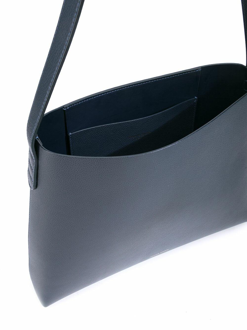 Mansur Gavriel - Navy Blue Pebbled Leather Shoulder Bag