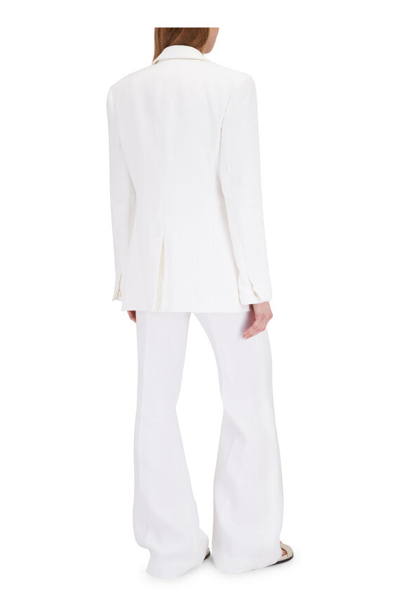 Chloé - Double Linen White Flared Pant