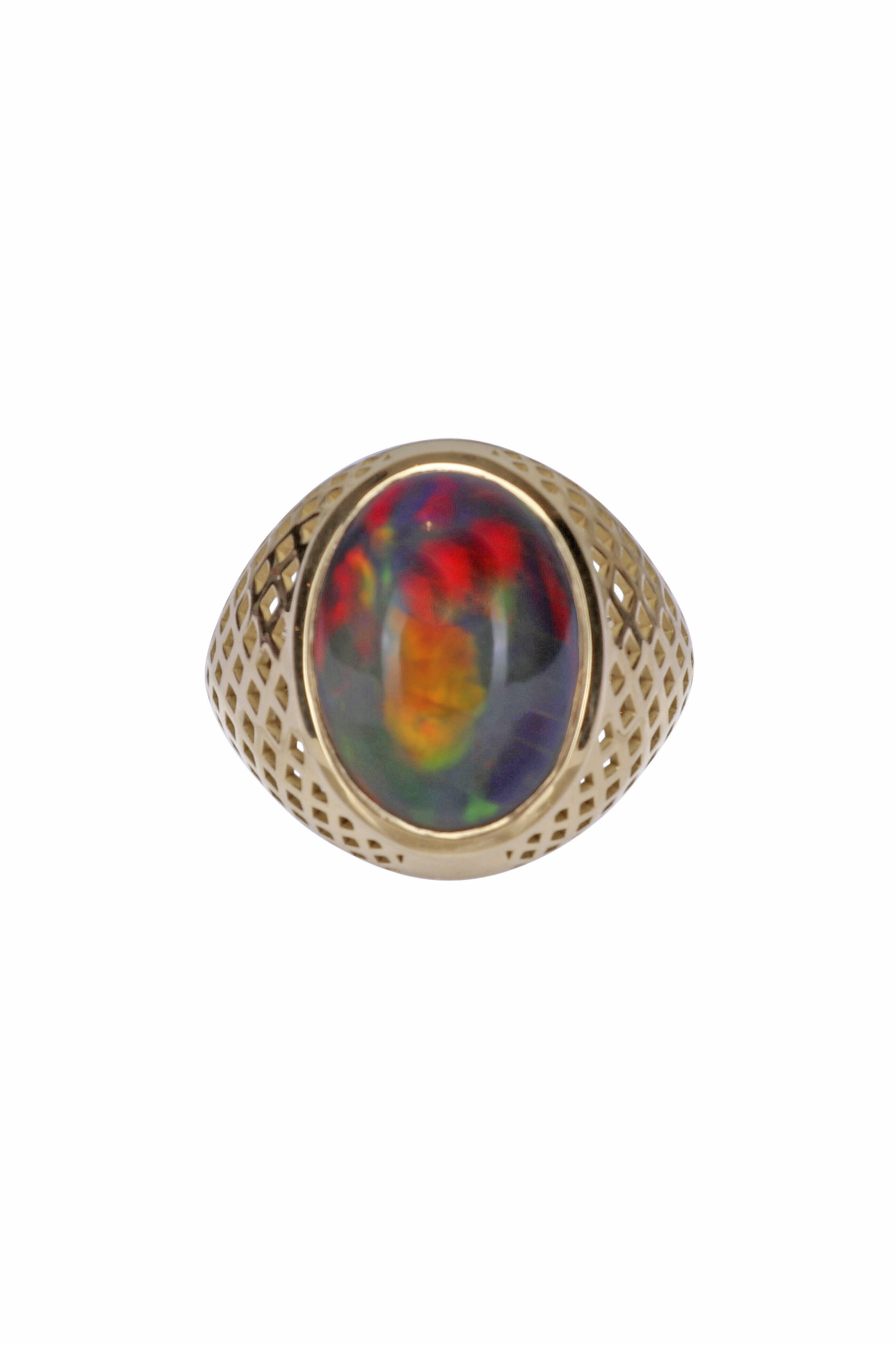 Ray Griffiths - Opal Signet Crownwork Ring
