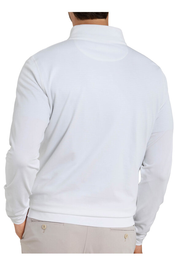 Peter Millar Albatross White Quarter-Zip Pullover - view 3