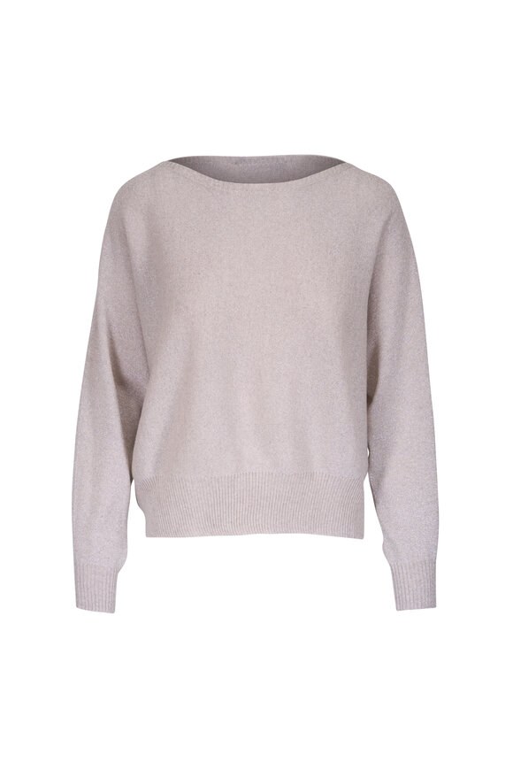 D.Exterior Silver Gray Knit Top