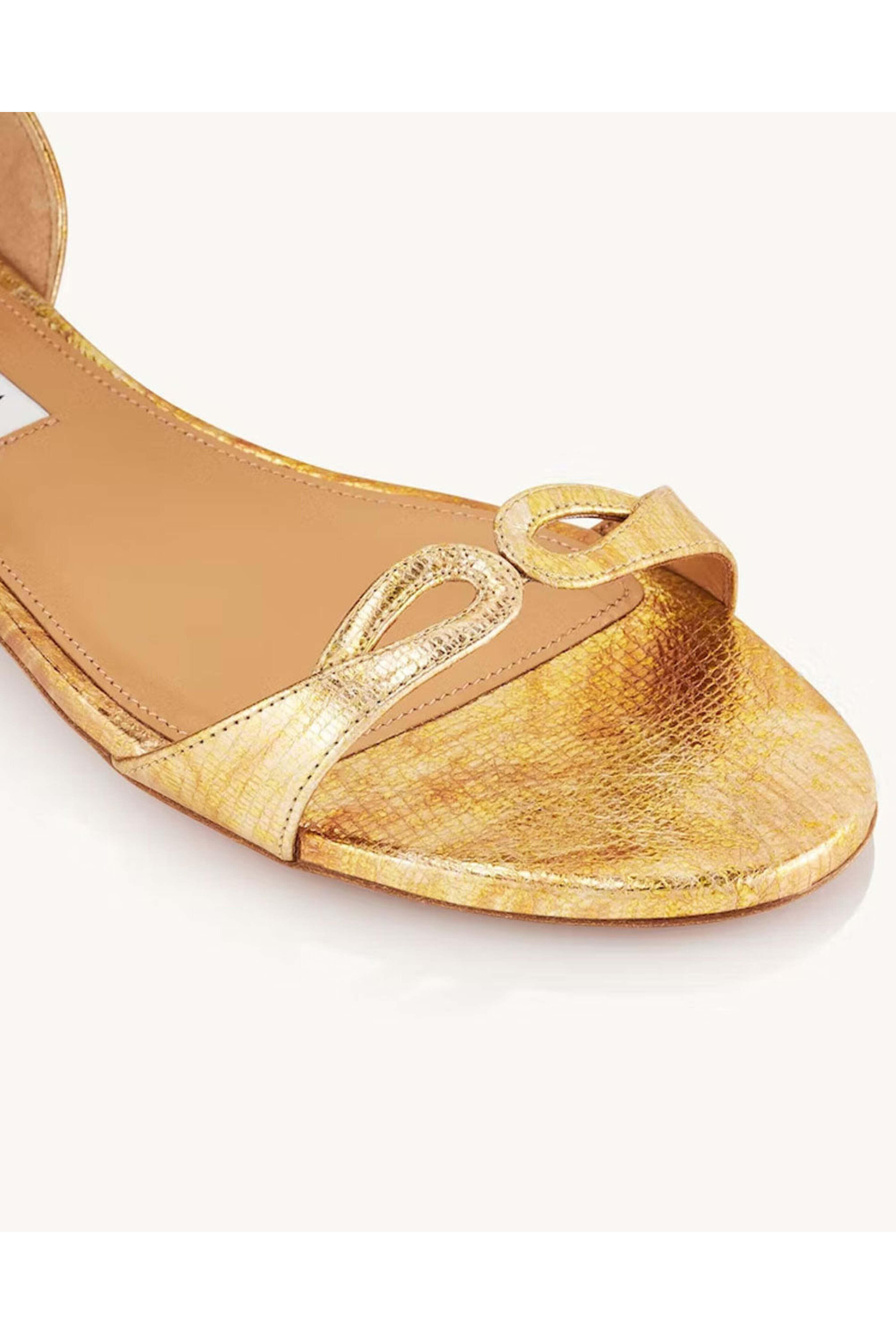 サンダル・ミュール AQUAZZURA GOLD SANDALS Aquazzura - Tessa Sandals in Gold | Mitchell Stores