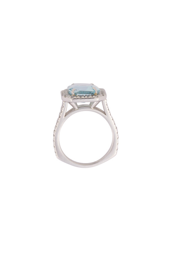 Lowy & Co Diamond & Aquamarine Ring - view 2