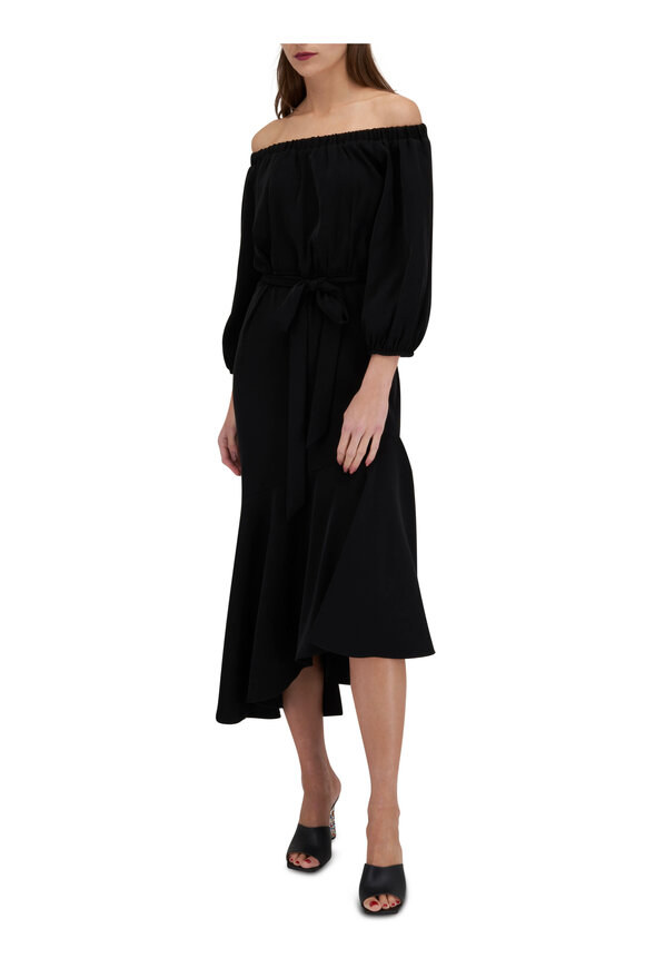 Sachin + Babi - Kai Black Off-the-Shoulder Midi Dress 