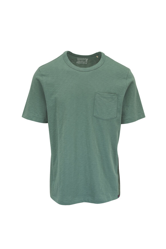 Faherty Brand Sunwashed Spruce Cotton T-Shirt