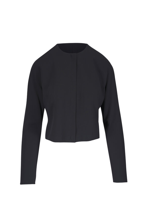 Lafayette 148 New York Responsible Finesse Crepe Slim Cropped Jacket