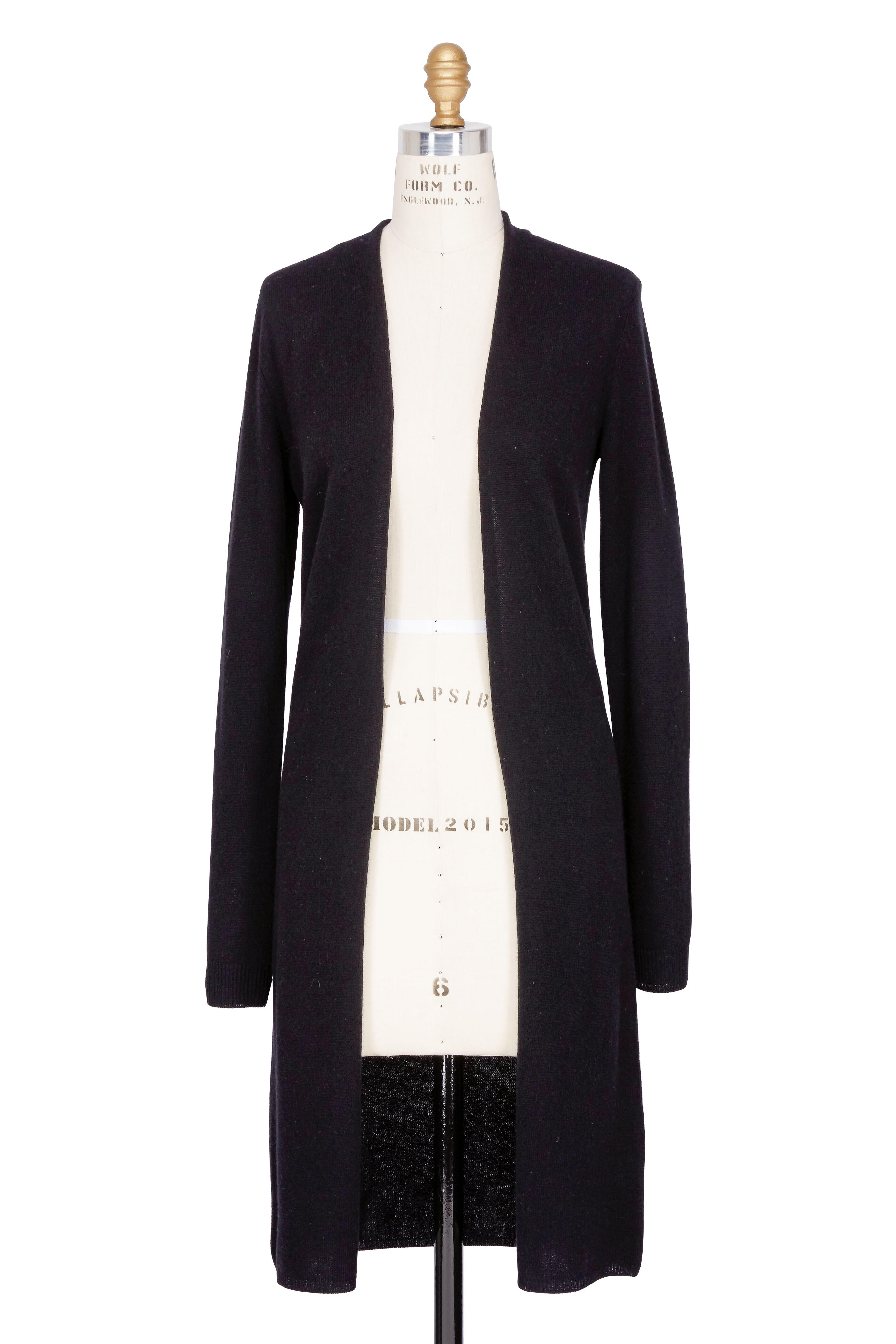 Minnie Rose - Black Cashmere Long Cardigan