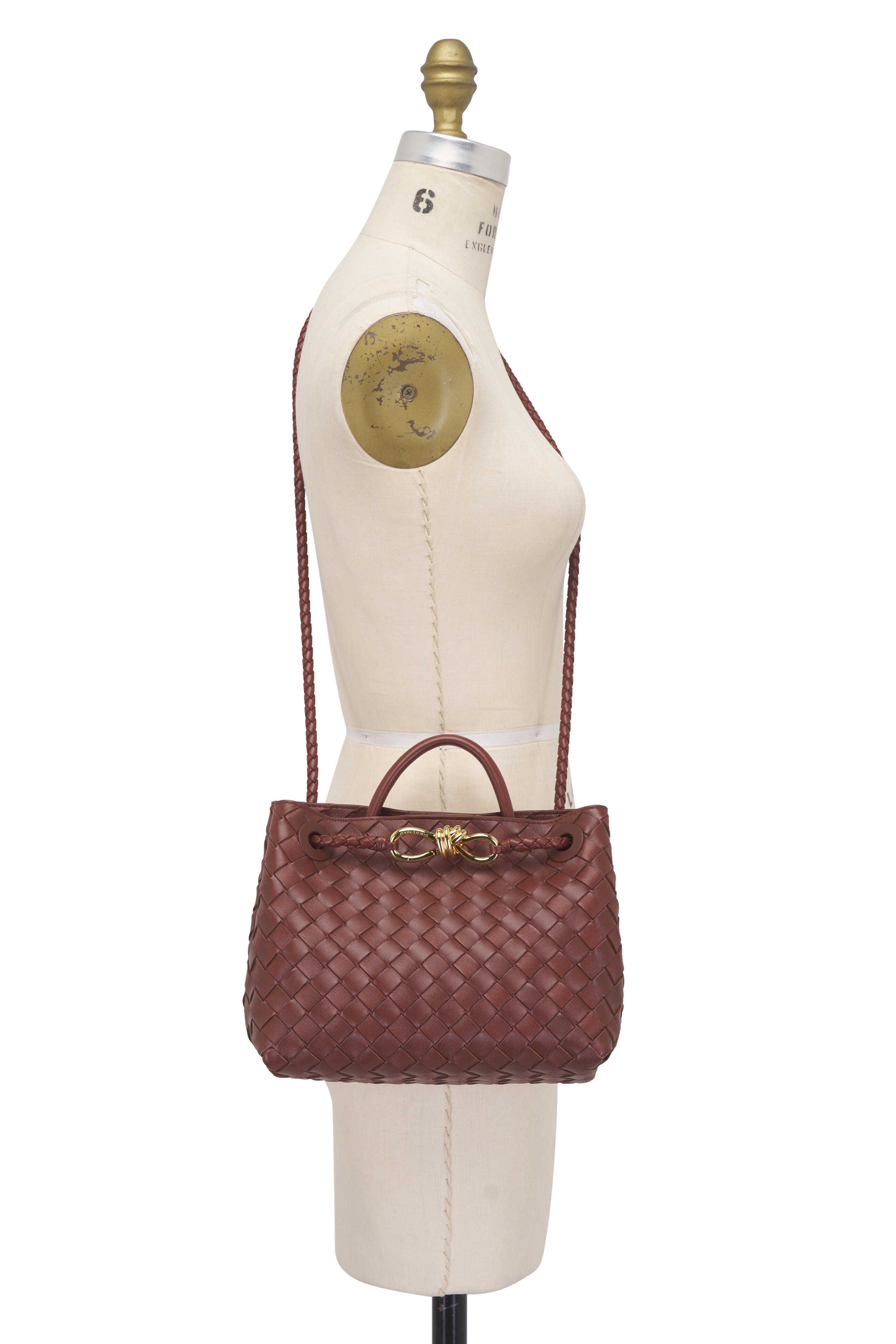 Bottega Veneta - Small Andiamo Sapele Intrecciato Leather