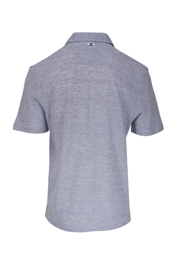 Fedeli - Blue Linen & Cotton Polo