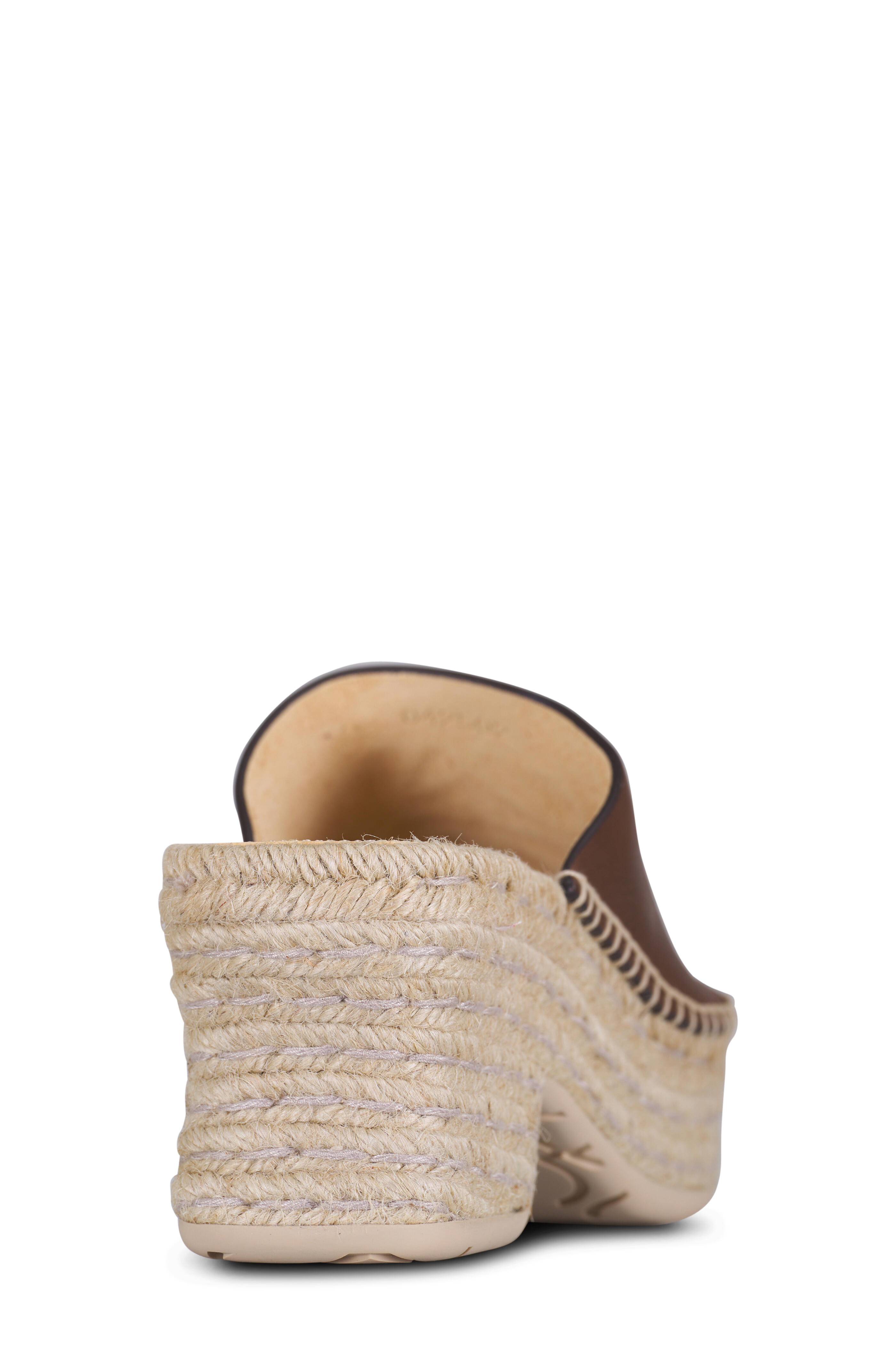 Loewe - Petal Brown Leather Espadrille, 80mm