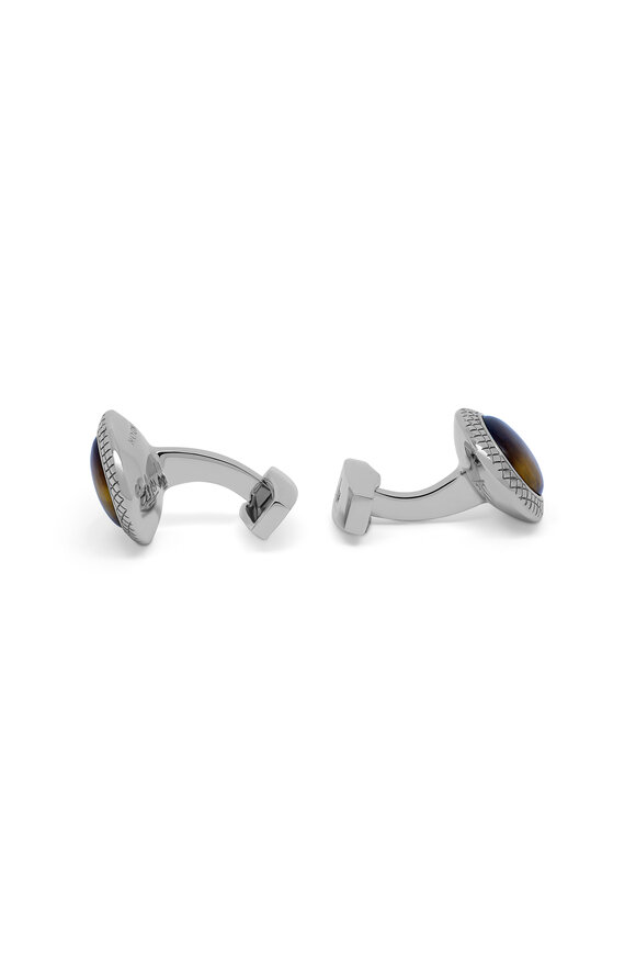 Tateossian - Tiger Eye Bullseye Cufflinks 