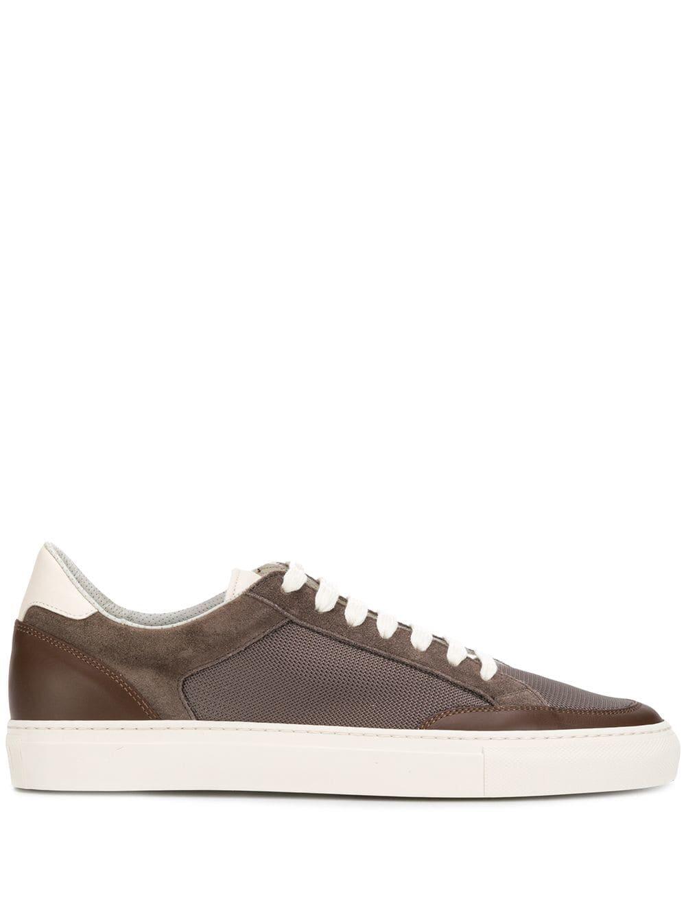 スニーカー BRUNELLO CUCINELLI Women Sneakers MZSFG2645 8767 BROWN Brunello Cucinelli - Brown Mesh & Leather Low-Top Sneaker