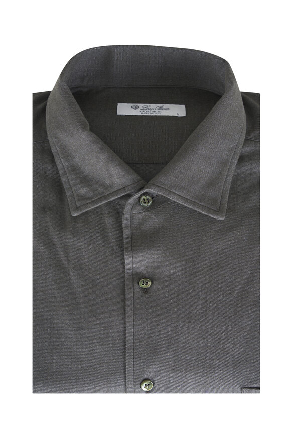Loro Piana André Ginestra Olive Sport Shirt - view 1