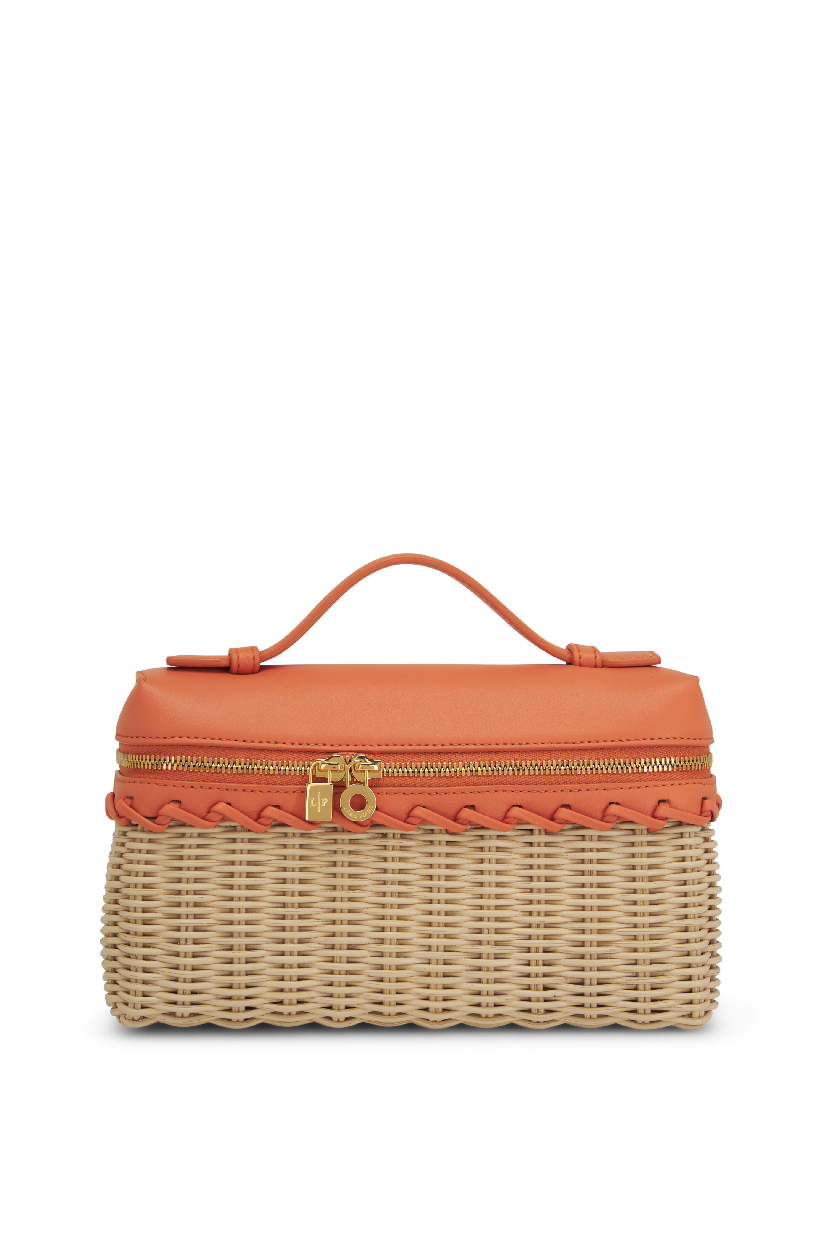 Loro Piana - L19 Orange Leather & Wicker Extra Pocket