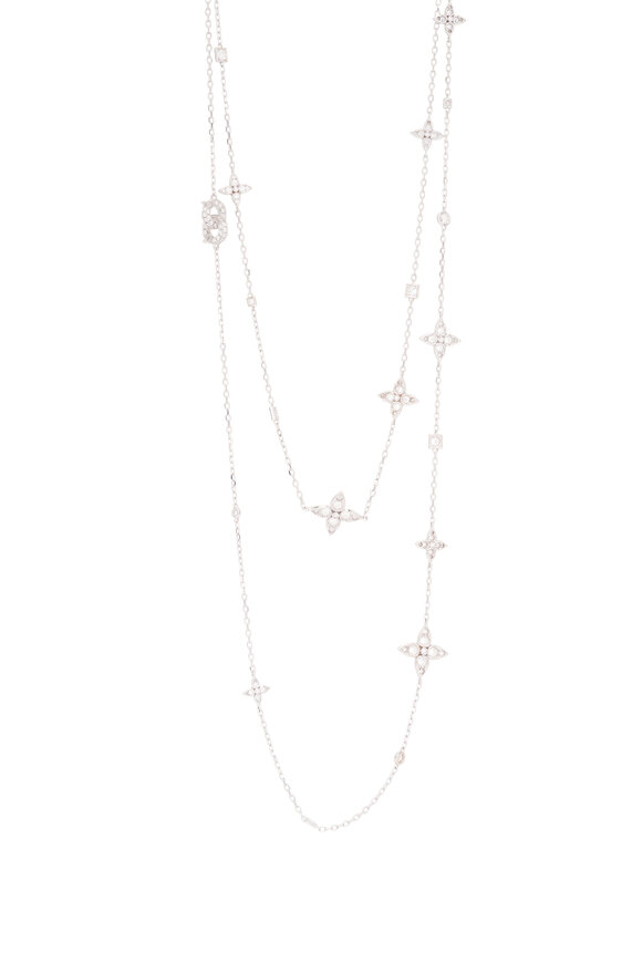 Mariani 18k White Gold Classic Lucilla Diamond Necklace