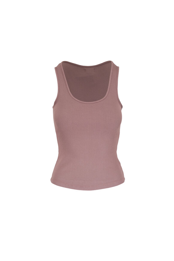 L'Agence Adira Brown Scoop Neck Tank