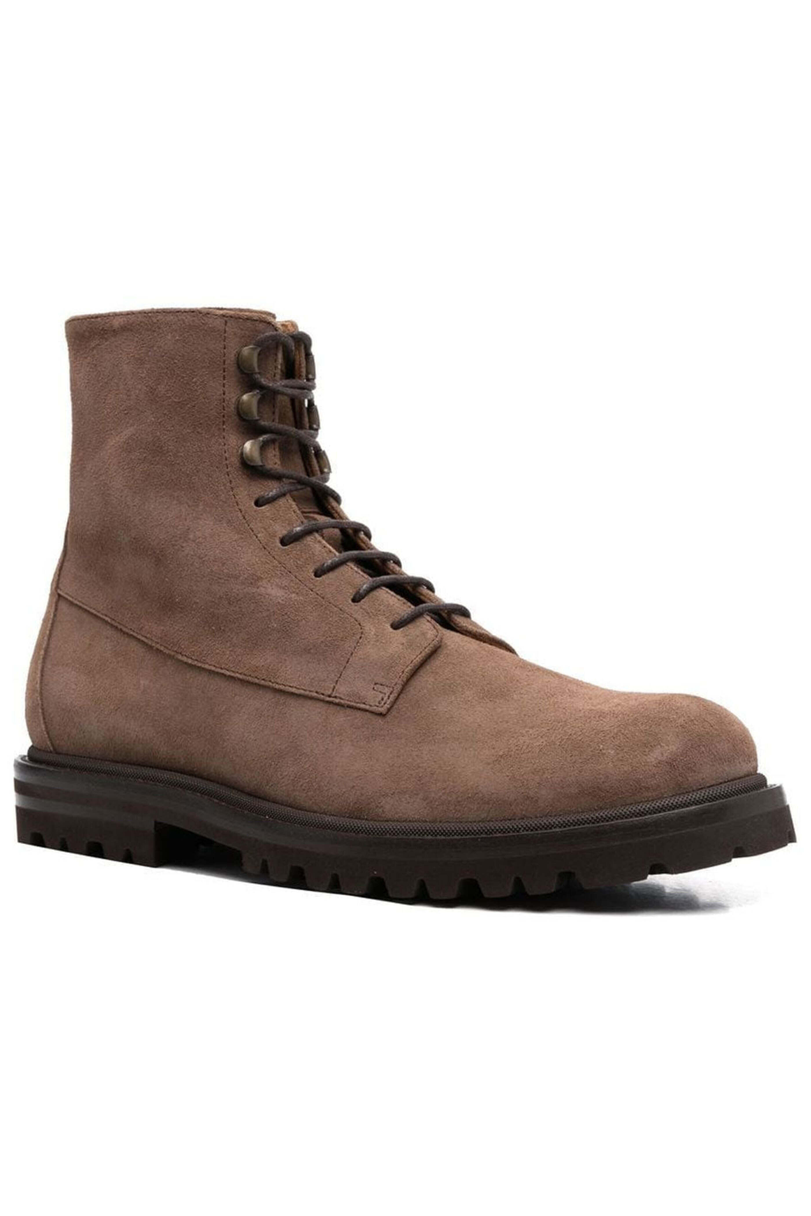 Brunello Cucinelli - Brown Suede Lug Sole Boot