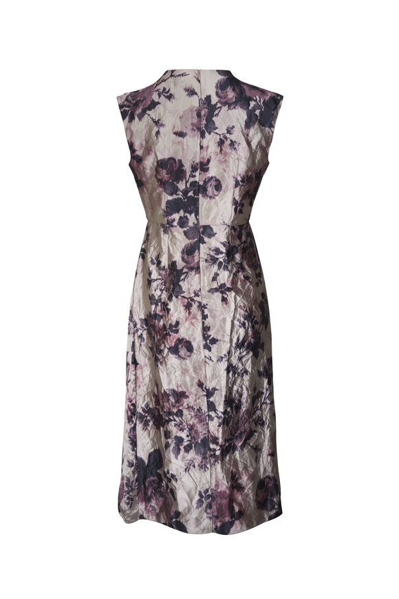 Erdem Pearl Textured Satin Draped Midi Dress - view 3